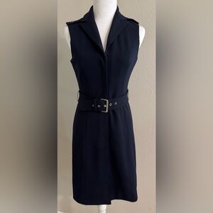 Tommy Hilfiger Navy Blue Belted Dress